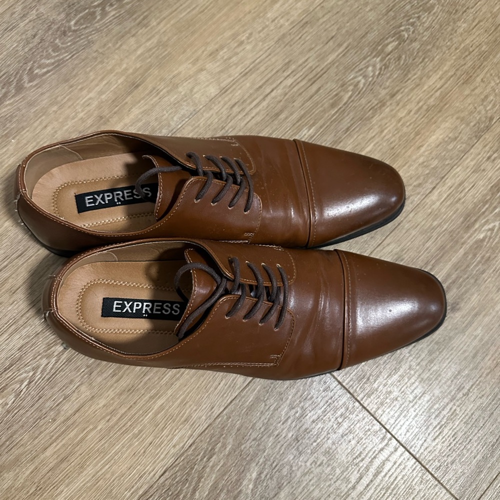 Express Brown Dress Shoes Mens Size 11 - Picture 6 of 9
